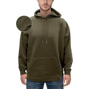 Sweat-shirt à capuche surdimensionné en tricot doublé pour homme et femme, 100% coton, couleur unie, anti-boulochage, streetwear, logo personnalisé OEM - Product Image 6