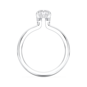 1.13 carats E-F/VVS-VS Moissanite poire et coupe ronde argent broche ensemble Solitaire bague de fiançailles pour les femmes - Product Image 6