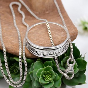 Bague en argent Collier Déclaration 925 Pendentif en argent sterling Bijoux élégants faits à la main - Product Image 4