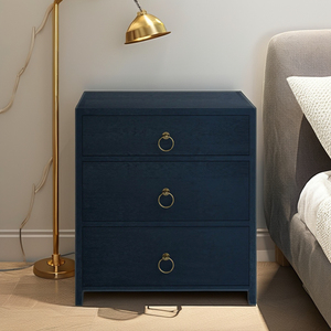 Modern & Durable Stylish NightStand with 3 Drawers in Modern <b>Minimalist</b> Design Natural Finish Home Hotel Apartment - Product Image 4