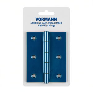 VORMANN Steel Blue Zinc-Plated Rolled Half-Width Hinge 60mm Height 46mm Width 1.4mm Thickness <b>Shelf</b> Grip <b>Liners</b> Packaged 20 - Product Image 3