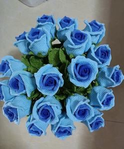 Wholesale Handmade Crocheted Rose Bouquet Crochet Bubble Rose Crocheted Bouquet <b>Artificial</b> <b>Flower</b> Gift Valentine's Day - Product Image 6