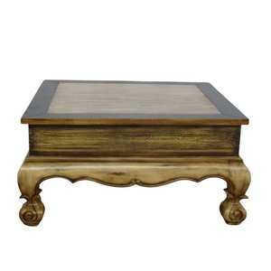 Antique Reproduction Coffee Table European Style Tea Table Vintage Wooden Center Table for Living Room Furniture - Product Image 2