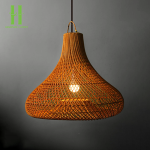 Pantalla de Lámpara de Ratán y Bambú, Moderna, Ecológica, para Interiores, Lámpara Colgante al por Mayor, Decoración de Hotel, Artesanía, Forma Personalizada, Vietnam - Product Image 2