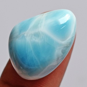 Mer des Caraïbes Larimar Cabochon Taille 3-21 MM Lisse Poli Dos Plat Côté Stefilia Pierre De République Dominicaine Pendentif - Product Image 4