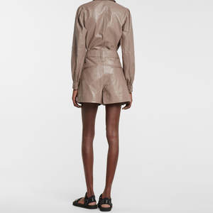 Shorts en cuir décontractés pour tous les jours, respirants, légers, écologiques, look classique, confort, construction solide, toucher de tissu doux - Product Image 4