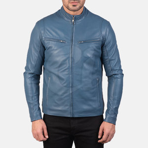 Veste en cuir de vachette pour homme de qualité supérieure avec col montant, imperméable et écologique, faible MOQ, veste d'hiver - Product Image 1