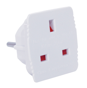 European to <b>UK</b> <b>plug</b> <b>adapter</b> 4.8mm 10/16A 250V (GSC 0200598) - Product Image 1