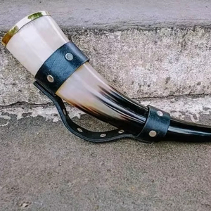 Buy Eco-Friendly Natural Ox & Buffalo Horn Drinking Mug With Latest Stylish <b>Stand</b> Handcrafted Mug For Mead Beer Wine Tankard Mug - Product Image 1