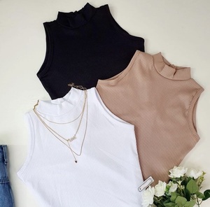 Débardeurs en tricot sans manches pour femmes, de haute qualité, personnalisés par des designers, style estival frais et uni, respirant, écologique, décontracté à l'avant - Product Image 6