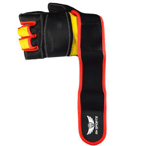 Customizable Unisex Real Leather Fitness <b>Gloves</b> Adjustable GYM Workout and Weight Lifting <b>Gloves</b> - Product Image 4