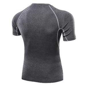 Solid Pattern Private Label Custom Logo Printing <b>Compression</b> <b>Shirt</b> <b>Men</b> MMA Rash Guard Breathable Quick Dry Anti-UV - Product Image 6