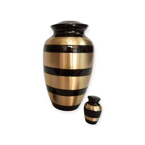 Urna Funeraria Marrón Oscuro con Patrón Agrietado, Acabado Brillante y Tapa Redondeada para un Tributo Conmemorativo Único - Product Image 3