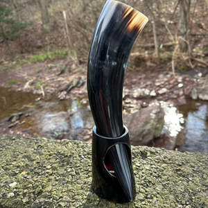 Cuernos Vikingos de Alta Calidad 100% Auténticos, Pulidos, de 16-20 Pulgadas, de Cuerno de Buey/Vaca, Resistentes al Agua, Decoración Religiosa Europea para el Hogar - Product Image 1