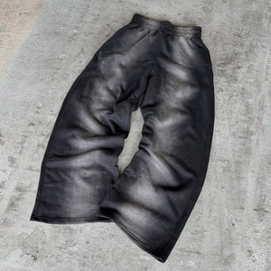 Chándal Informal con Capucha de Algodón Gris de Peso Medio, Personalizado OEM, para Hombre, Estilo Vintage, Lavado, Efecto Desgastado por el Sol, de Lujo - Product Image 5