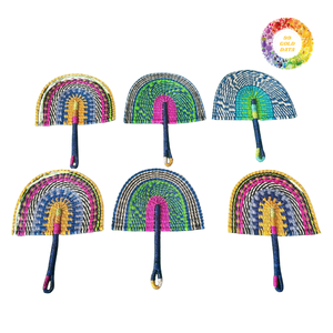 Abanico de mano tejido de algas marinas naturales de primera calidad, artesanía tradicional, ecológico, perfecto para Decoración y Eventos - Product Image 5