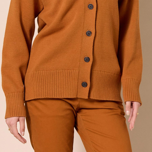 เสื้อสเวตเตอร์ถักกันหนาวสำหรับผู้หญิงเสื้อสเวตเตอร์คาร์ดิแกนลำลองมีกระดุมคอวีสำหรับฤดูใบไม้ร่วงฤดูหนาว - Product Image 3