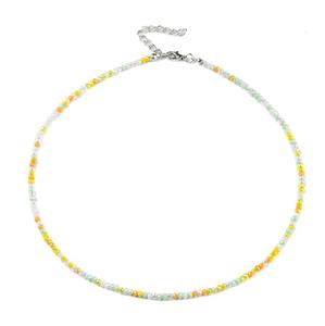 Short <b>necklace</b> Fashionable creative colored Glass <b>Beaded</b> <b>Necklaces</b> - Product Image 2