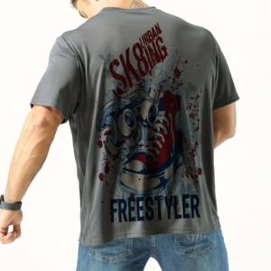 เสื้อยืดสำหรับผู้ชายเสื้อยืดวิ่งระบายอากาศได้ดีเสื้อออกกำลังกายฟิตเนสเสื้อกีฬาคอกลมผ้าตาข่ายด้านหลังโลโก้ออกแบบได้ตามต้องการ - Product Image 2