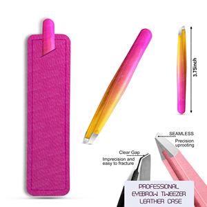Pinzas para cejas de acero inoxidable de alta calidad para mujeres, diseño de punta inclinada para entusiastas de la belleza - Product Image 4