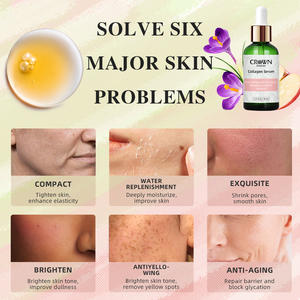 Private Label Orgânico Facial Skin Care Products Reparação Calmante Apertando Brilho Anti Envelhecimento Rugas Colágeno Rosto Soro - Product Image 2