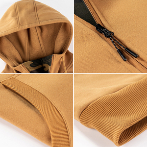 OEM hombres moda 100% poliéster pulóver invierno sudaderas y sudaderas con capucha sólido 1/4 cremallera logotipo personalizado ropa de hombre - Product Image 5