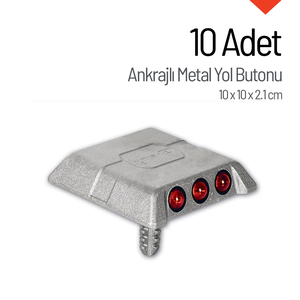 Lot de 10 produits routiers métalliques ancrés avec 10 goujons - Product Image 3