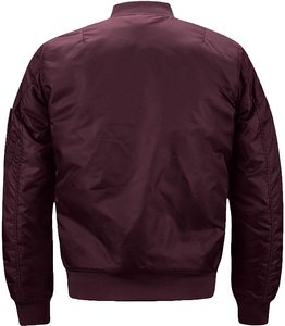 Vente en gros de vestes d'hiver pour hommes personnalisées coupe-vent Bomber de grande taille en satin de nylon au design uni vêtements pour hommes - Product Image 3
