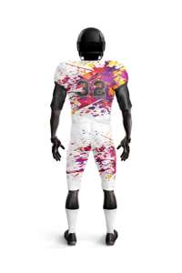 Ensemble de maillots de football américain personnalisés 100% polyester pour hommes et jeunes, impression intégrale sublimée, uniformes d'équipe respirants - Product Image 2