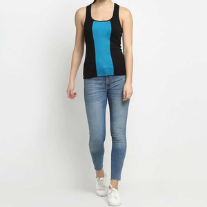 Nuevas mujeres de algodón sólido tejido de punto de encaje decoración un conjunto corto sin mangas Casual elegante moda verano Tops - Product Image 1