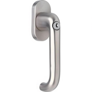 Stainless Steel U-Shape Matt 20-40mm <b>Lockable</b> Window Handle for Furniture DENI - Product Image 3