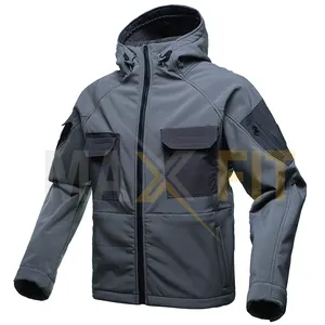 Outdoor sports tactical waterproof soft shell jacket male fans warm Jacket By MAXFIT ENTERPRISES