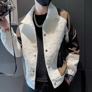 Nouveau printemps automne tendances de la mode avancée beau manteau polo coloré veste décontracté et polyvalent Design veste pour hommes - Product Image 4