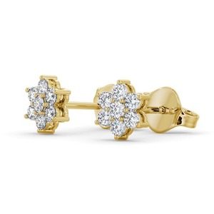 Pendientes de boda con diseño de margaritas para mujer, aretes con pasador de diamante CVD originales con certificado - Product Image 2