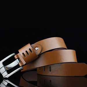 Cinturones de Cuero Vacuno de Lujo para Hombre y Mujer, Diseño Nuevo con Hebilla Cuadrada, Cinturones de Cuero Genuino Unisex - Product Image 2