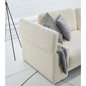 Ensemble de canapés d'angle modernes de style italien Tetra avec module foyer, meubles en tissu pour salon - Product Image 5