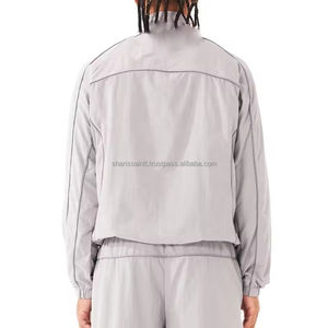 High Quality Nylon Material Windbreaker <b>Track</b> Set Custom Logo <b>Mens</b> Sports <b>Jacket</b> and Jogger 2 Piece Sets Wind Breaker 2025 - Product Image 3