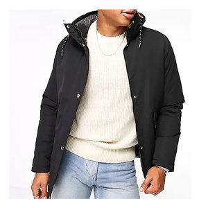 2023 nouveaux hommes hiver Parka polaire doublé épais chaud à capuche col de fourrure manteau noir en peluche veste mâle taille 5XL pour toile en Nylon - Product Image 3