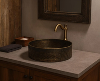 Évier en laiton de qualité supérieure, taille personnalisée, fait à la main, pour salle de bain et cuisine, sans robinet, pour fournisseur en gros, approvisionnement en vrac