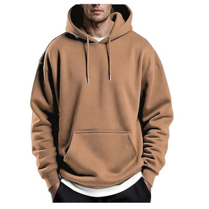 Sweat-shirt à capuche pour homme en tissu tricoté à manches longues, impression de logo personnalisée, respirant, écologique, polyester/coton - Product Image 2