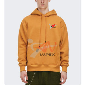 เสื้อฮู้ดดี้พิมพ์ลายโลโก้คุณภาพสูงสำหรับผู้ชาย ผ้าโพลีเอสเตอร์/คอตตอนผสม 220 กรัม ทรงปกติ ป้องกันขนร่วง เหมาะสำหรับฤดูหนาว - Product Image 2