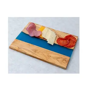 New Arrival Bamboo Product wood & Resin Cutting Board Rectangle Durable Cheese Board Custom Logo Cheese Board At Address Craft