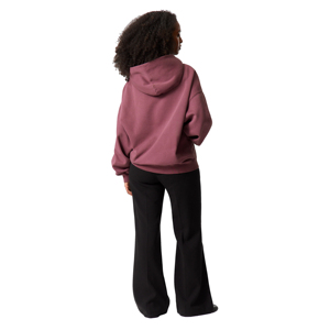 Sweat à capuche oversize décontracté en molleton 100 % coton de haute qualité, avec logo 3D en relief sur le devant, écologique, pour femme - Product Image 4