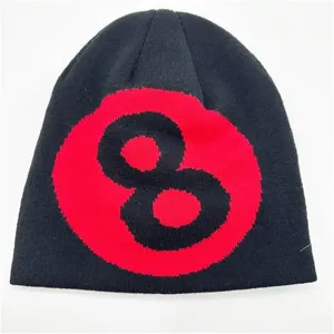 Gorro de punto acrílico unisex de alta calidad al por mayor gorro de invierno de secado rápido con logotipo personalizado de diseño OEM personalizado - Product Image 6