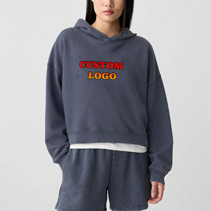 Venta caliente 100% algodón French Terry Oversized Pullover Hoodie transpirable Loose Fit Blank Hooded Heavyweight Winter Front - Product Image 4