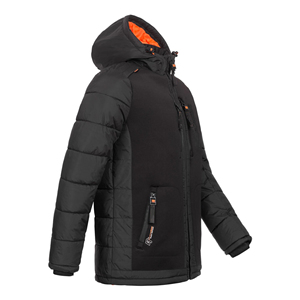 Veste bouffante matelassée légère de luxe aux poignets élastiques pour homme à la mode capuche réglable chaude respirante veste décontractée - Product Image 5