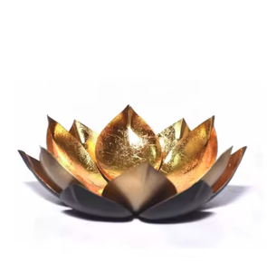 Portavelas votivo de tema Floral de Metal decorativo para encimera, vela votiva de Metal de decoración de lujo para uso en iluminación de hogar y Mesa - Product Image 2