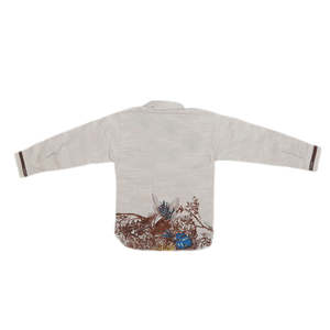 Chemise décontractée à manches longues pour garçons - Beige - Product Image 4