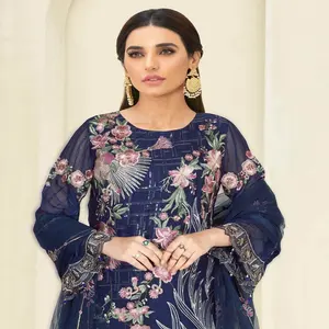 Ramsha NAYAB 3 vestidos de fiesta de gasa de lujo para adultos elegantes y hermosos trajes de boutique de 3 piezas - Product Image 1