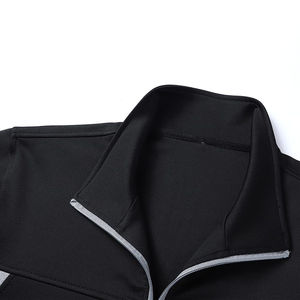 Survêtement d'hiver pour homme grande taille en polyester polaire avec cordon de serrage, col montant, motif imprimé uni, tendance - Product Image 3